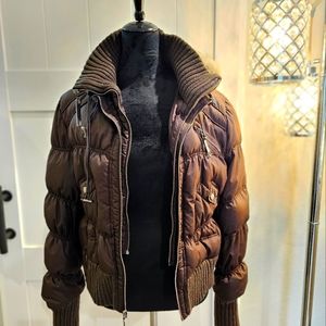 Hooded down jacket
